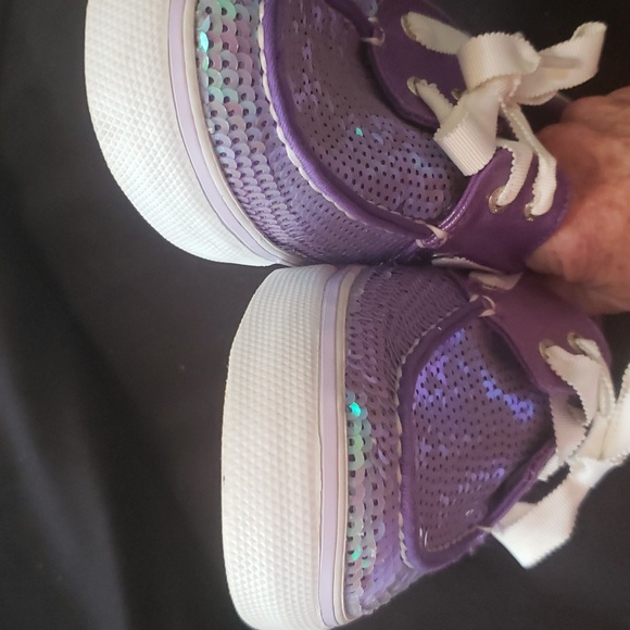 Sperry top-Sider purples sequins dress sneakers size 9 awesome condition - Picture 5 of 6